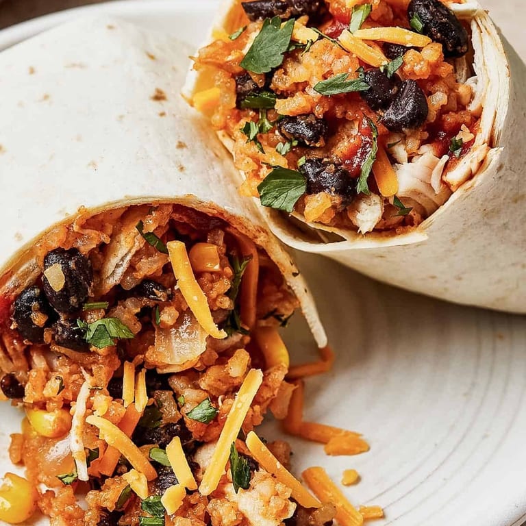 Delicious Chicken Burrito Awaits